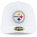 Men's Pittsburgh Steelers New Era White Omaha Low Profile 59FIFTY Fitted Hat 3156596